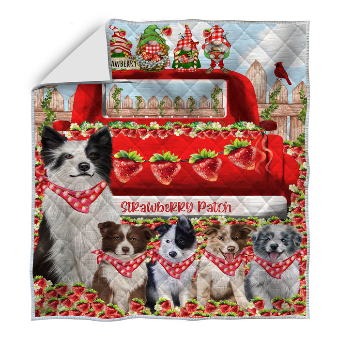 Border Collie Bedding Quilt, Bedspread Coverlet Quilted, Explore a Variety of Designs, Custom, Personalized, Pet Gift for Dog Lovers