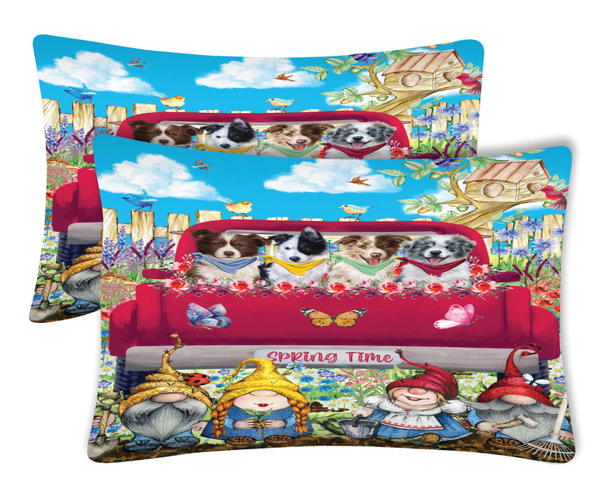 Border Collie Pillow Case: Explore a Variety of Personalized Designs, Custom, Soft and Cozy Pillowcases Set of 2, Pet & Dog Gifts