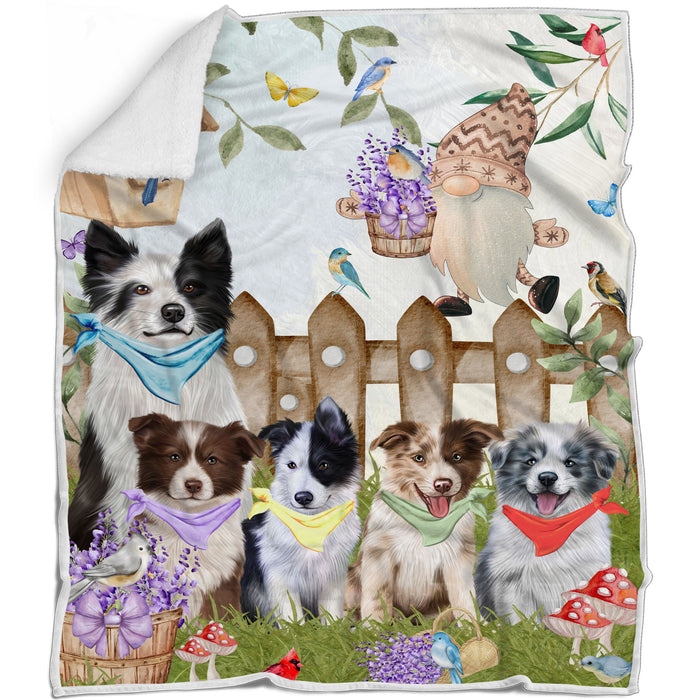 Border Collie Blanket: Explore a Variety of Designs, Personalized, Custom Bed Blankets, Cozy Sherpa, Fleece and Woven, Dog Gift for Pet Lovers