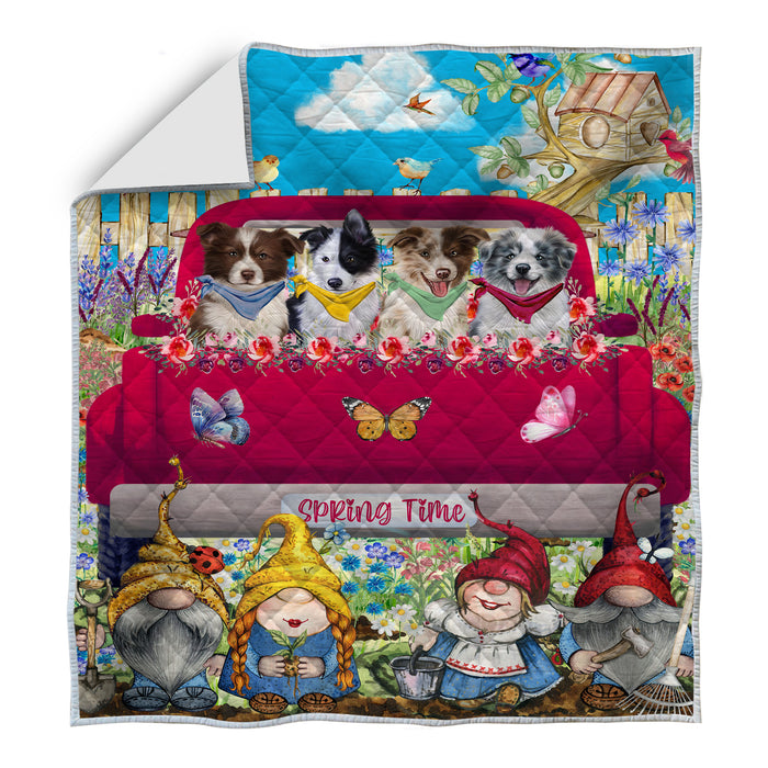 Border Collie Quilt: Explore a Variety of Bedding Designs, Custom, Personalized, Bedspread Coverlet Quilted, Gift for Dog and Pet Lovers