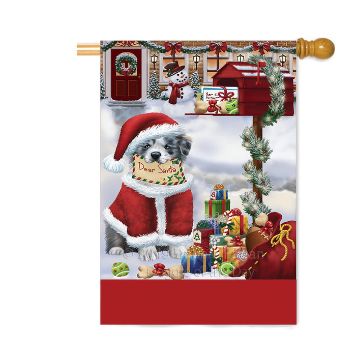 Personalized Happy Holidays Mailbox Border Collie Dog Christmas Custom House Flag FLG-DOTD-A59964