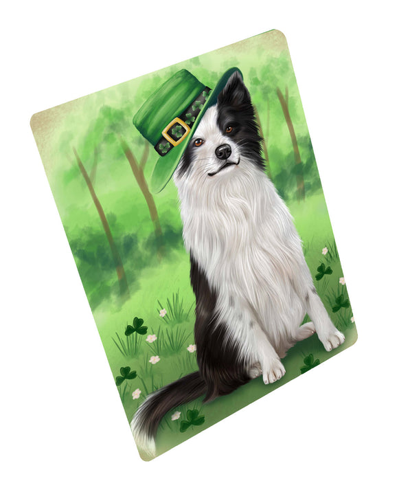 St. Patrick's Day Border Collie Dog Cutting Board - For Kitchen - Scratch & Stain Resistant - Designed To Stay In Place - Easy To Clean By Hand - Perfect for Chopping Meats, Vegetables, CA84090