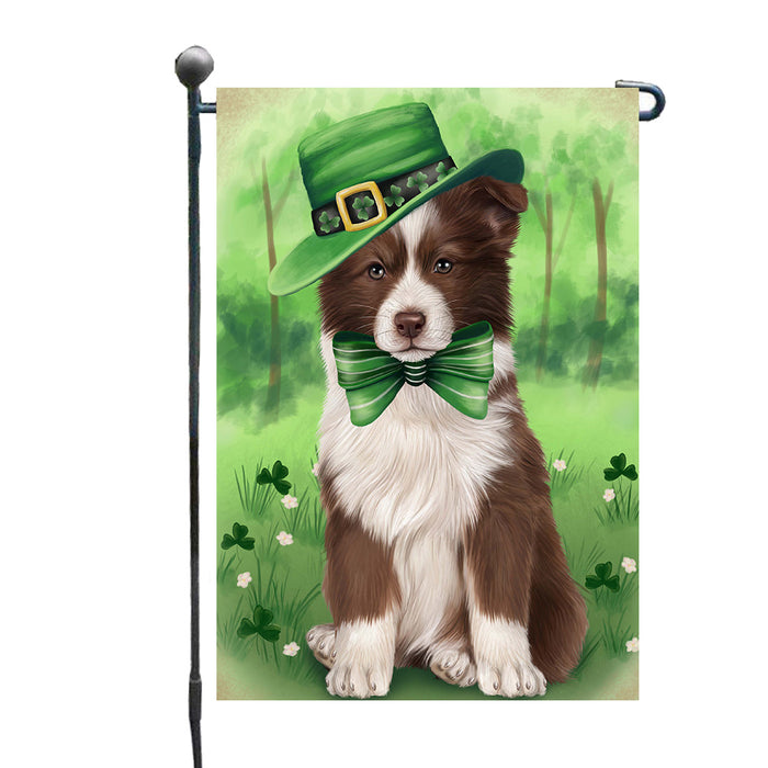 St. Patrick's Day Border Collie Dog Garden Flags Outdoor Decor for Homes and Gardens Double Sided Garden Yard Spring Decorative Vertical Home Flags Garden Porch Lawn Flag for Decorations GFLG68561