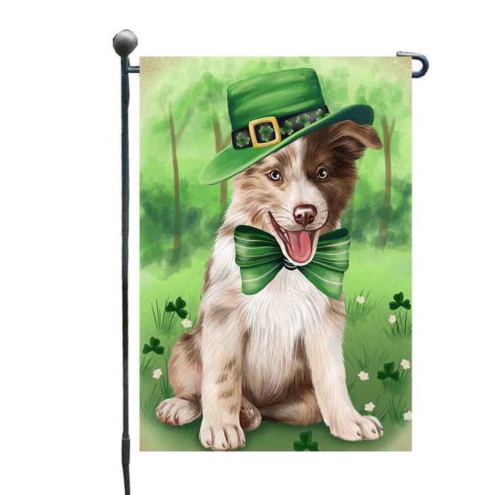 St. Patrick's Day Border Collie Dog Garden Flags Outdoor Decor for Homes and Gardens Double Sided Garden Yard Spring Decorative Vertical Home Flags Garden Porch Lawn Flag for Decorations GFLG68562