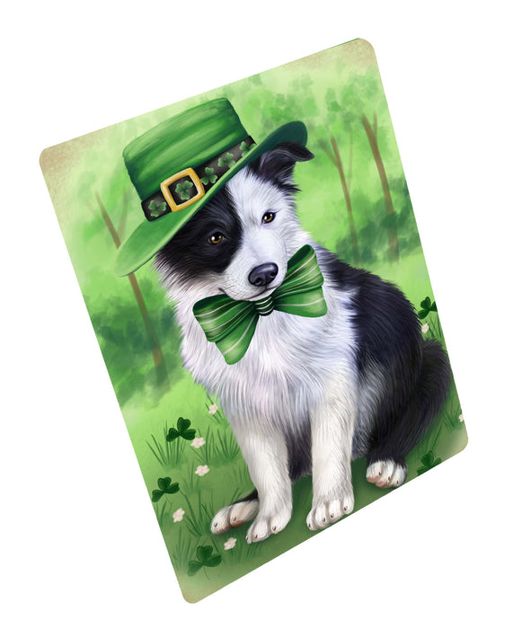 St. Patrick's Day Border Collie Dog Cutting Board - For Kitchen - Scratch & Stain Resistant - Designed To Stay In Place - Easy To Clean By Hand - Perfect for Chopping Meats, Vegetables, CA84096