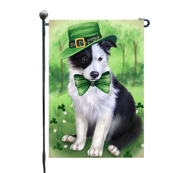 St. Patrick's Day Border Collie Dog Garden Flags Outdoor Decor for Homes and Gardens Double Sided Garden Yard Spring Decorative Vertical Home Flags Garden Porch Lawn Flag for Decorations GFLG68563