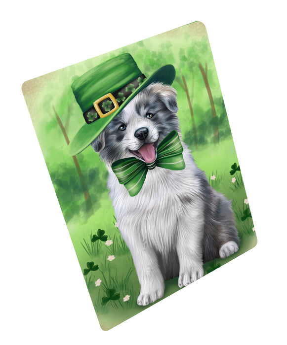St. Patrick's Day Border Collie Dog Cutting Board - For Kitchen - Scratch & Stain Resistant - Designed To Stay In Place - Easy To Clean By Hand - Perfect for Chopping Meats, Vegetables, CA84098