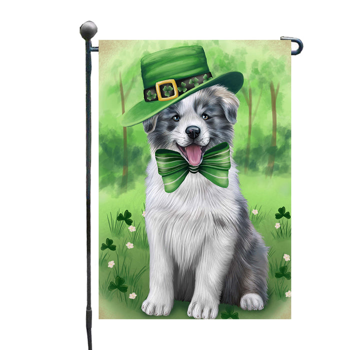 St. Patrick's Day Border Collie Dog Garden Flags Outdoor Decor for Homes and Gardens Double Sided Garden Yard Spring Decorative Vertical Home Flags Garden Porch Lawn Flag for Decorations GFLG68564