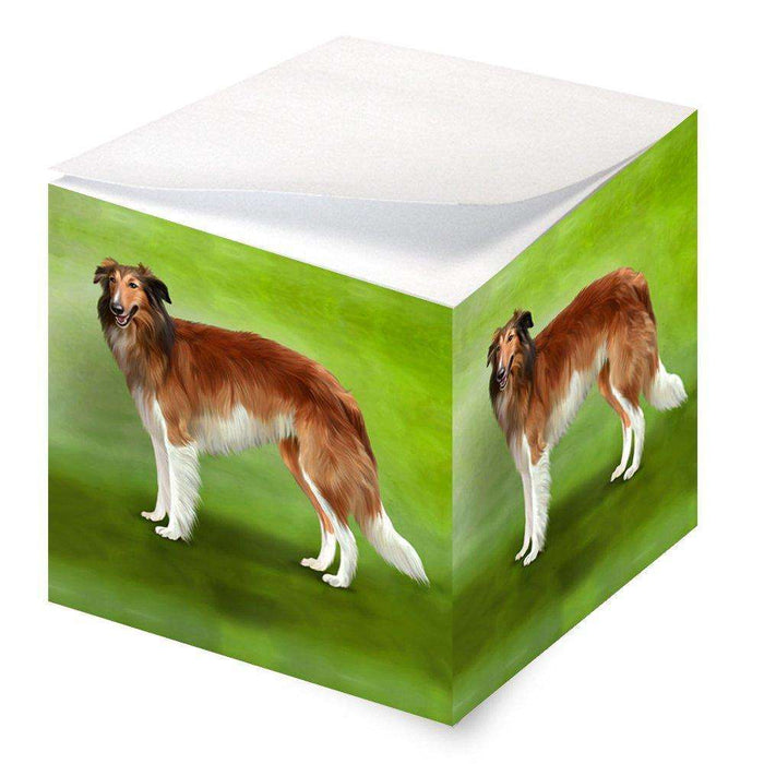 Borzoi Dog Note Cube