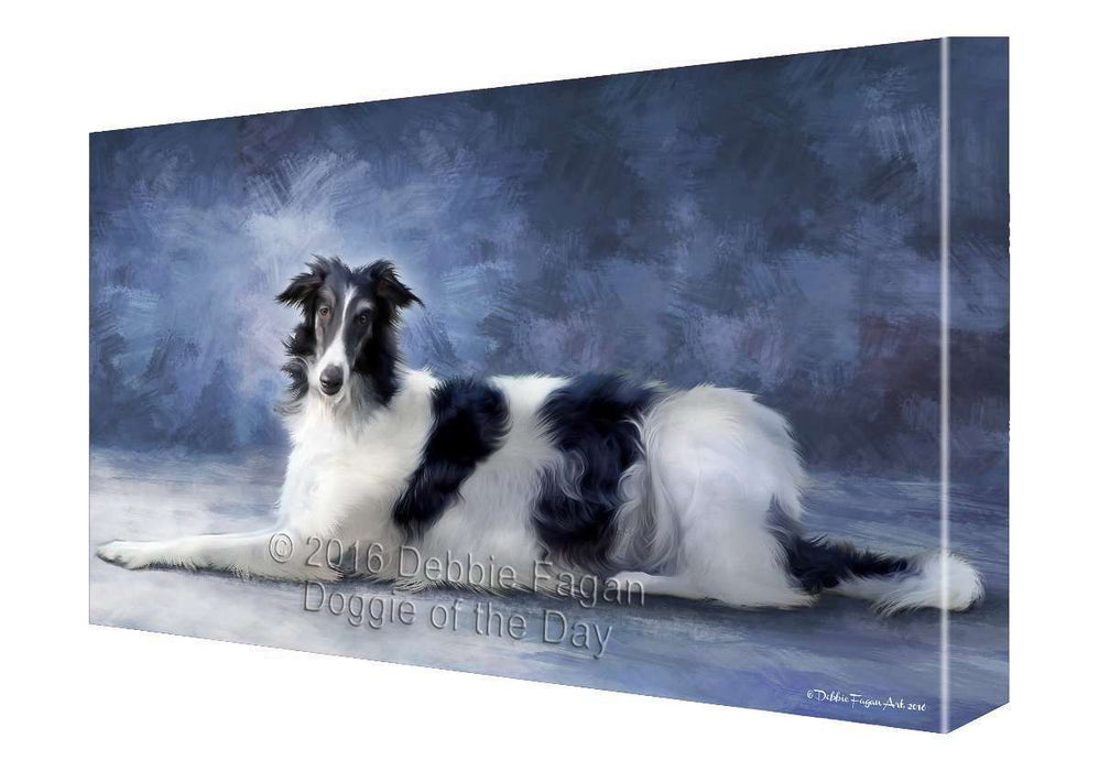 Borzoi Dog Painting Printed on Canvas Wall Art