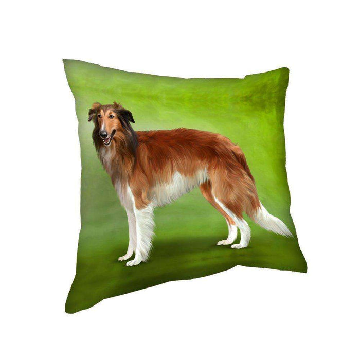 Borzoi Dog Throw Pillow