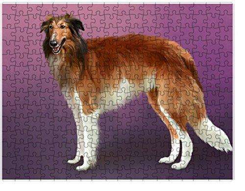Borzois Dog Puzzle with Photo Tin D036