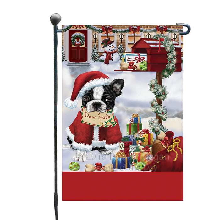 Personalized Happy Holidays Mailbox Boston Terrier Dog Christmas Custom Garden Flags GFLG-DOTD-A59909