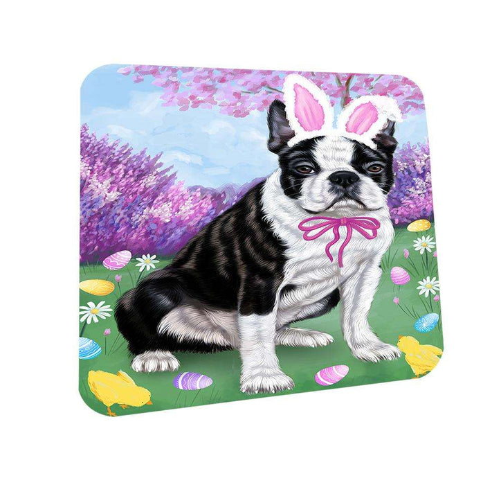 Boston Terrier Dog Easter Holiday Coasters Set of 4 CST49019