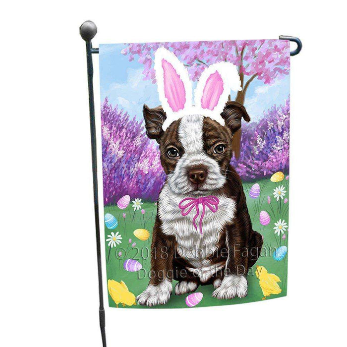 Boston Terrier Dog Easter Holiday Garden Flag GFLG48972