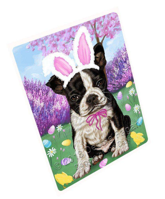 Boston Terrier Dog Easter Holiday Large Refrigerator / Dishwasher Magnet RMAG54108