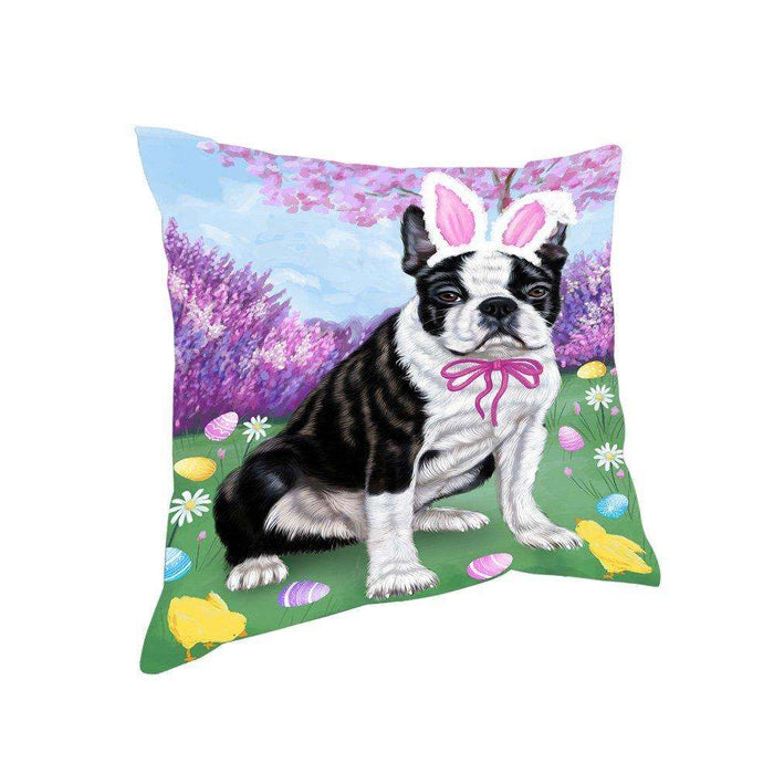 Boston Terrier Dog Easter Holiday Pillow PIL52096