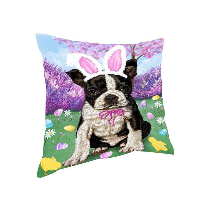 Boston Terrier Dog Easter Holiday Pillow PIL52104