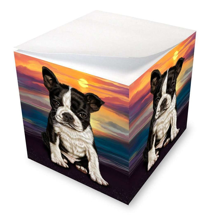 Boston Terrier Dog Note Cube