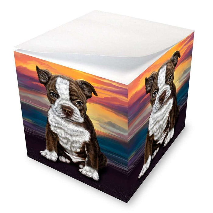 Boston Terrier Dog Note Cube