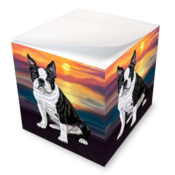 Boston Terrier Dog Note Cube