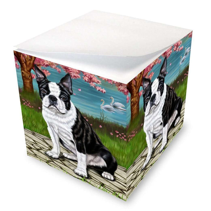 Boston Terrier Dog Note Cube