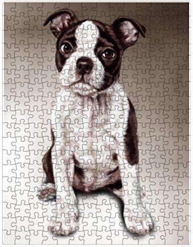 Boston Terrier Dog Puzzle with Photo Tin