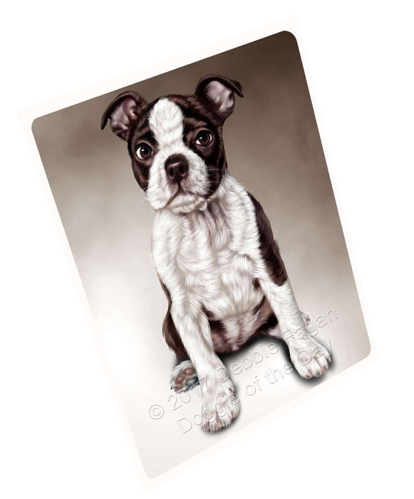 Boston Terrier Dog Tempered Cutting Board