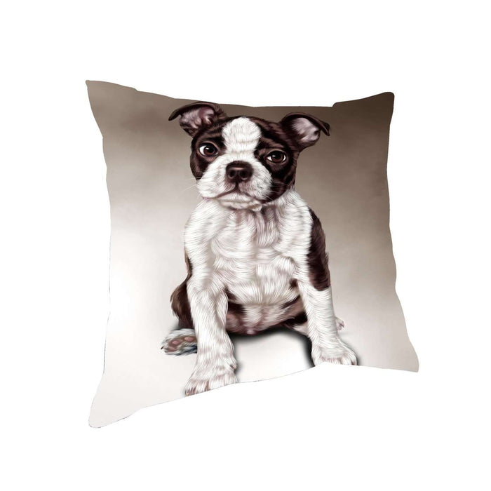 Boston Terrier Dog Throw Pillow