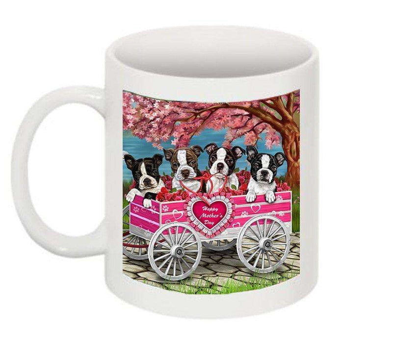 Boston Terrier Dog w/ Puppies Mother's Day Dogs Mug