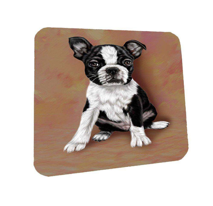 Boston Terrier Puppy Dog Coasters Set of 4