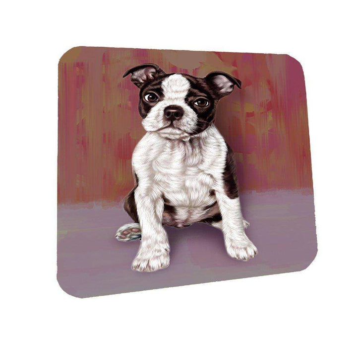 Boston Terrier Puppy Dog Coasters Set of 4