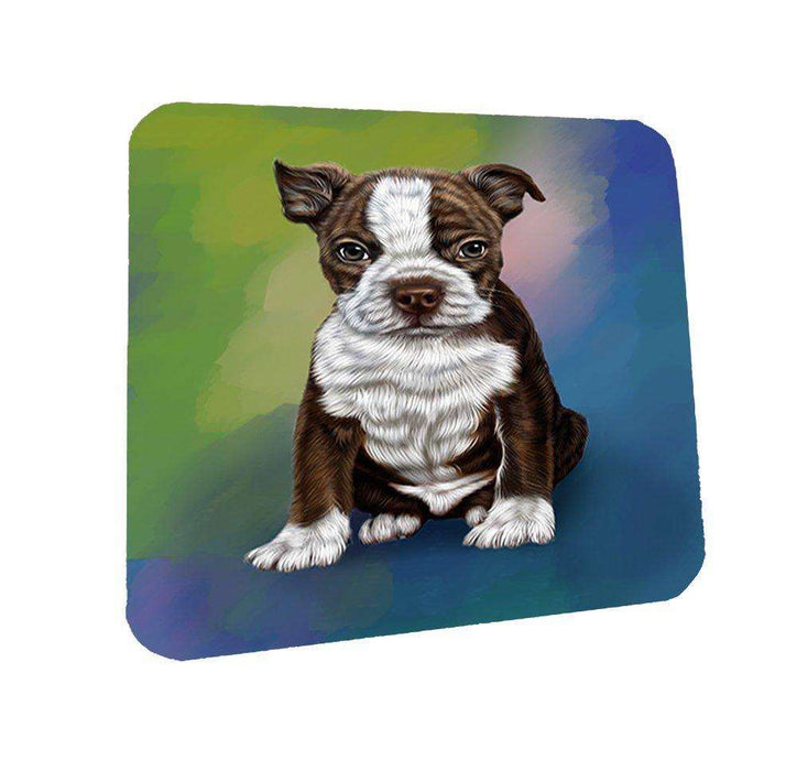 Boston Terrier Puppy Dog Coasters Set of 4