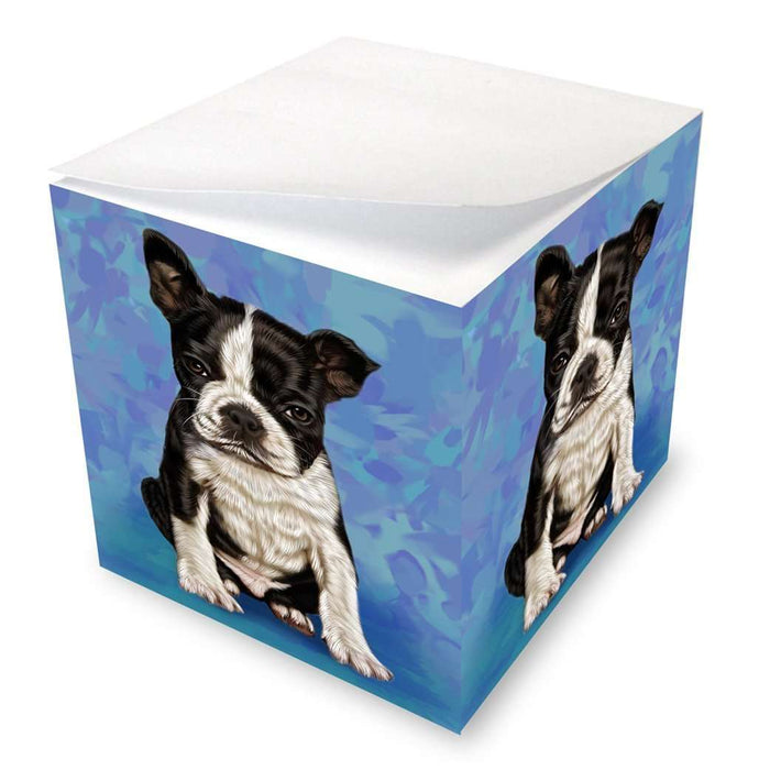 Boston Terrier Puppy Dog Note Cube