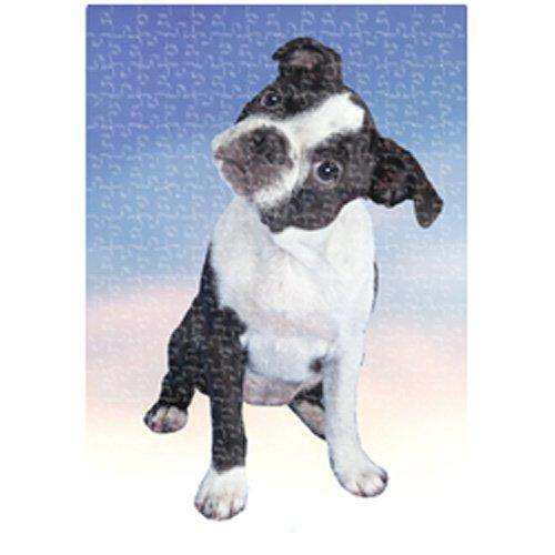 Boston Terrier Puppy Dog Puzzle 500 Pc. with Photo Tin