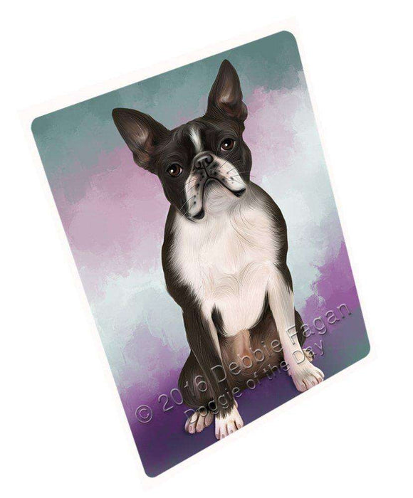 Boston Terriers Dog Art Portrait Print Woven Throw Sherpa Plush Fleece Blanket D106