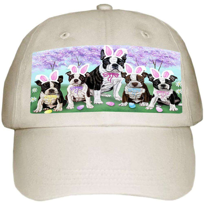 Boston Terriers Dog Easter Holiday Ball Hat Cap HAT50916