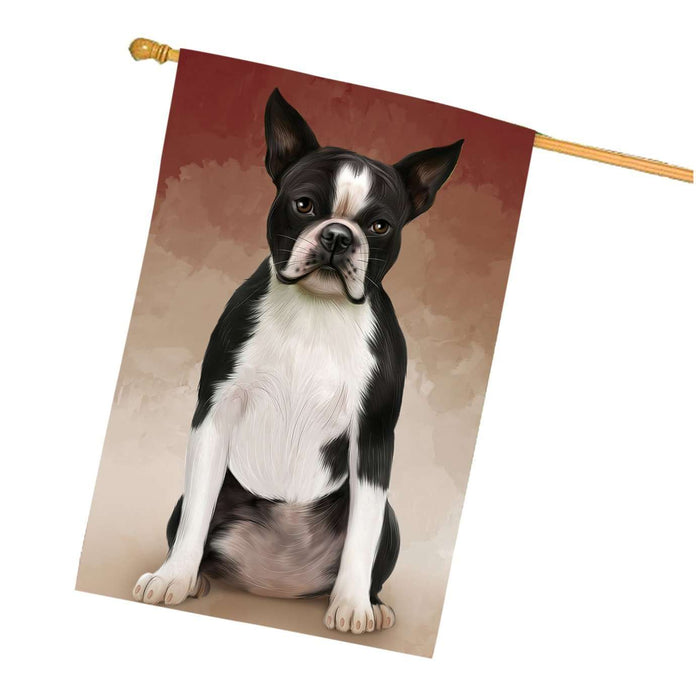 Boston Terriers Dog House Flag