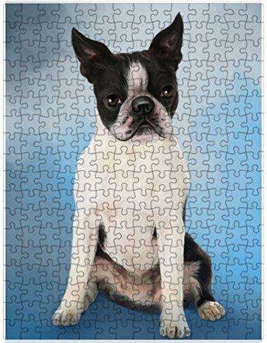 Boston Terriers Dog Puzzle with Photo Tin D041