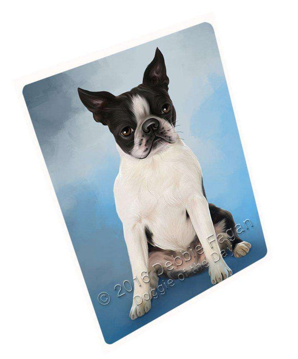 Boston Terriers Dog Tempered Cutting Board