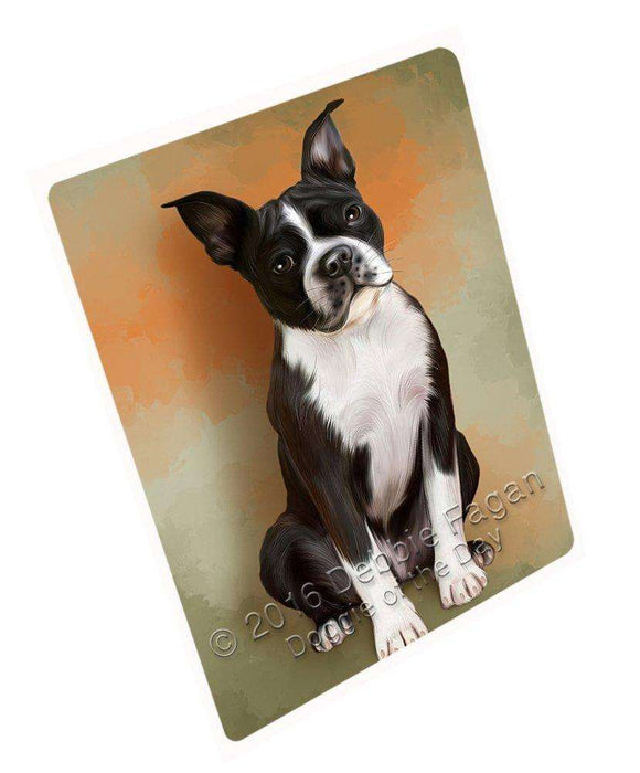 Boston Terriers Dog Tempered Cutting Board