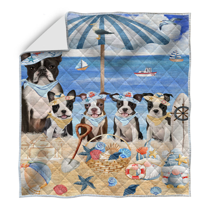 Boston Terrier Quilt, Explore a Variety of Bedding Designs, Bedspread Quilted Coverlet, Custom, Personalized, Pet Gift for Dog Lovers
