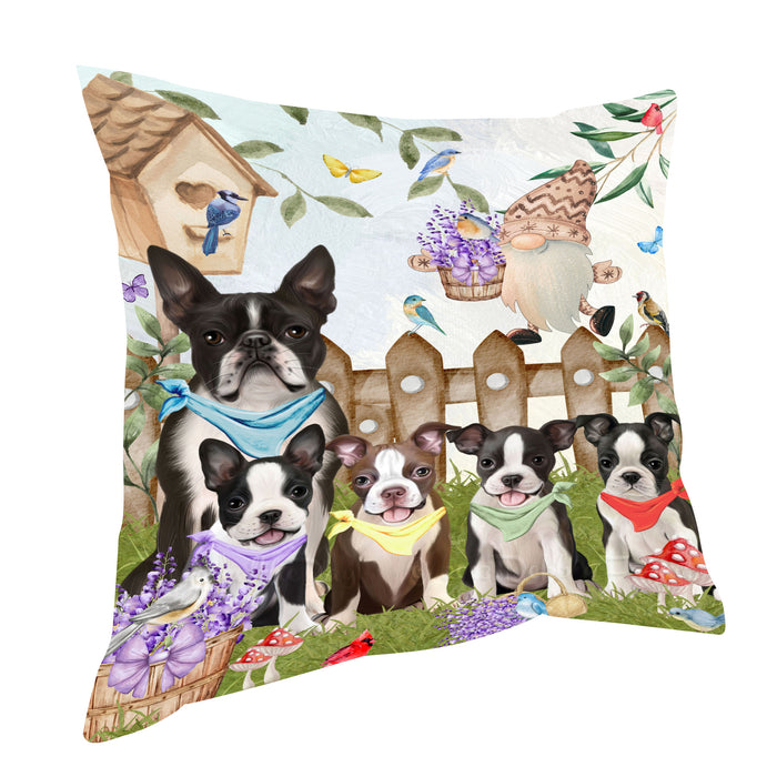 Boston Terrier Pillow, Cushion Throw Pillows for Sofa Couch Bed, Explore a Variety of Designs, Custom, Personalized, Dog and Pet Lovers Gift