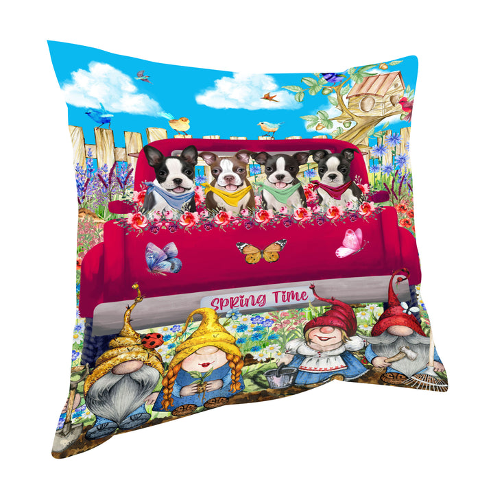 Boston Terrier Pillow: Explore a Variety of Designs, Custom, Personalized, Throw Pillows Cushion for Sofa Couch Bed, Gift for Dog and Pet Lovers