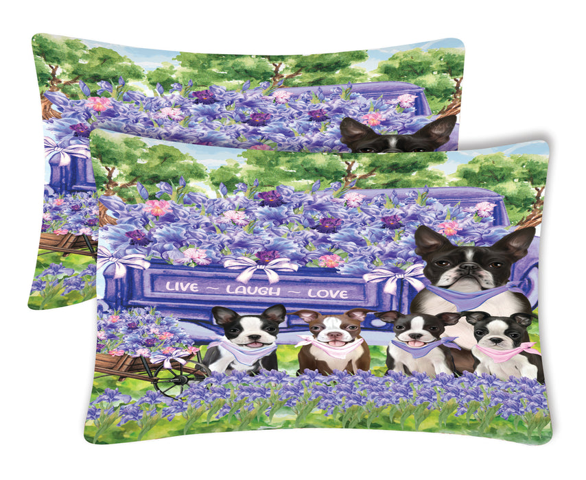 Boston Terrier Pillow Case, Standard Pillowcases Set of 2, Explore a Variety of Designs, Custom, Personalized, Pet & Dog Lovers Gifts