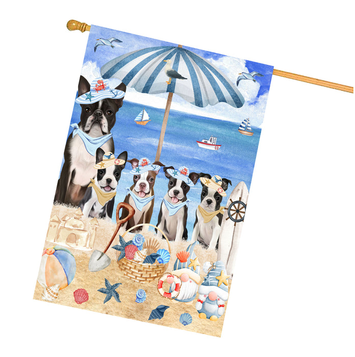 Boston Terrier Dogs House Flag, Double-Sided Home Outside Yard Decor, Explore a Variety of Designs, Custom, Weather Resistant, Personalized, Gift for Dog and Pet Lovers