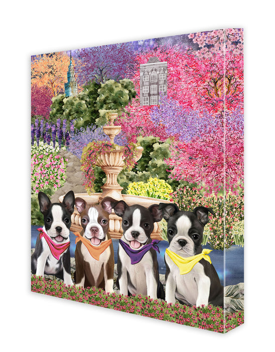 Boston Terrier Canvas: Explore a Variety of Designs, Digital Art Wall Painting, Personalized, Custom, Ready to Hang Room Decoration, Gift for Pet & Dog Lovers