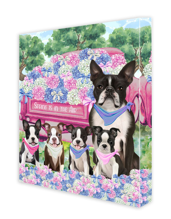 Boston Terrier Canvas: Explore a Variety of Designs, Custom, Digital Art Wall Painting, Personalized, Ready to Hang Halloween Room Decor, Pet Gift for Dog Lovers