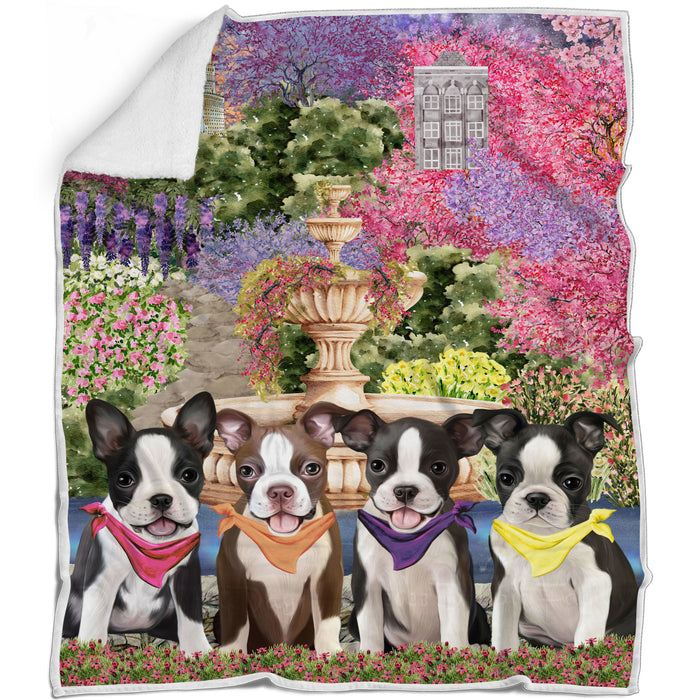 Boston Terrier Blanket: Explore a Variety of Custom Designs, Bed Cozy Woven, Fleece and Sherpa, Personalized Dog Gift for Pet Lovers