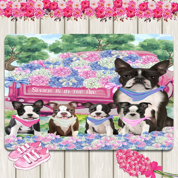 Boston Terrier Area Rug and Runner, Explore a Variety of Designs, Custom, Floor Carpet Rugs for Home, Indoor and Living Room, Personalized, Gift for Dog and Pet Lovers